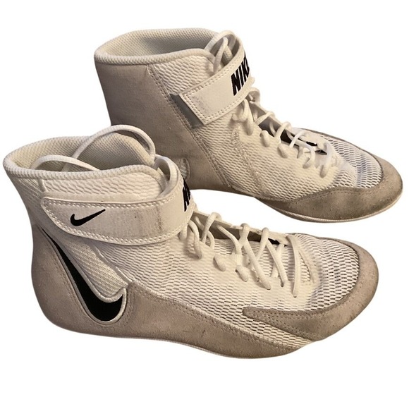 Nike Speedsweep VIII GS Wrestling Shoes White Black Photon Dust Size 5Y main image 5